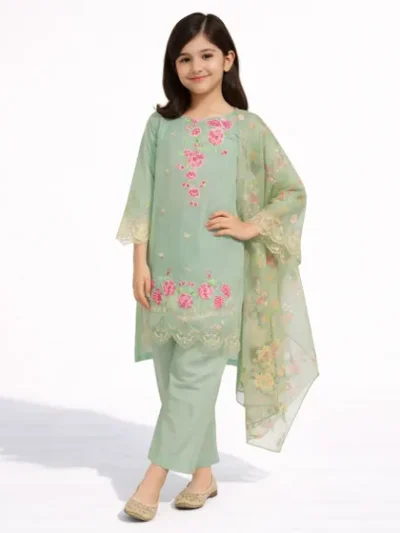 GREEN LAWN SCHIFFLI STITCHED 3PC