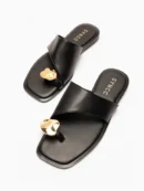 BLACK CASUAL SLIDES